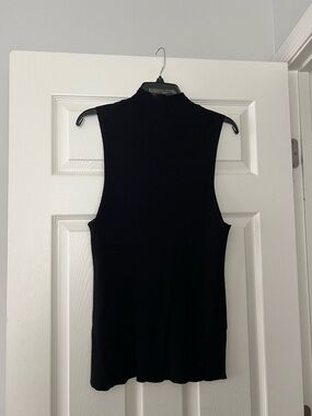 Everlane Classic Black Sleeveless Mock Neck Top
